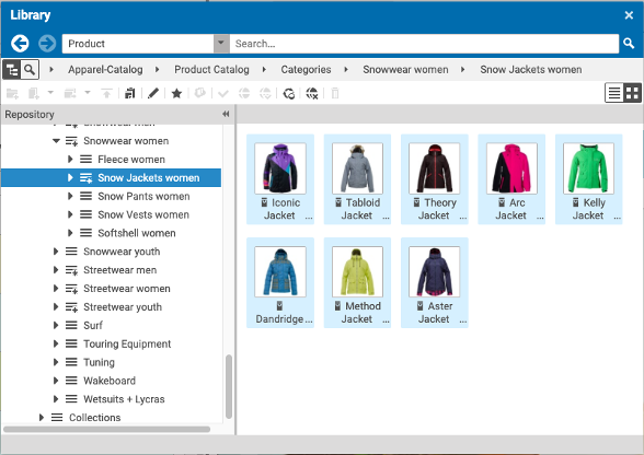 Screenshot SAP Commerce Cloud Catalog