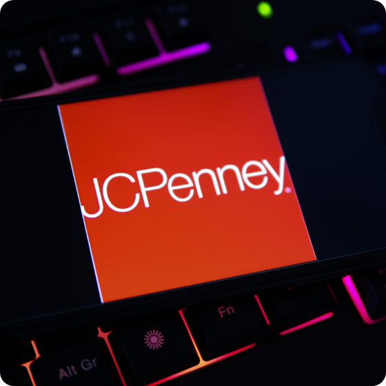 JCPenney-Logo auf Tastatur