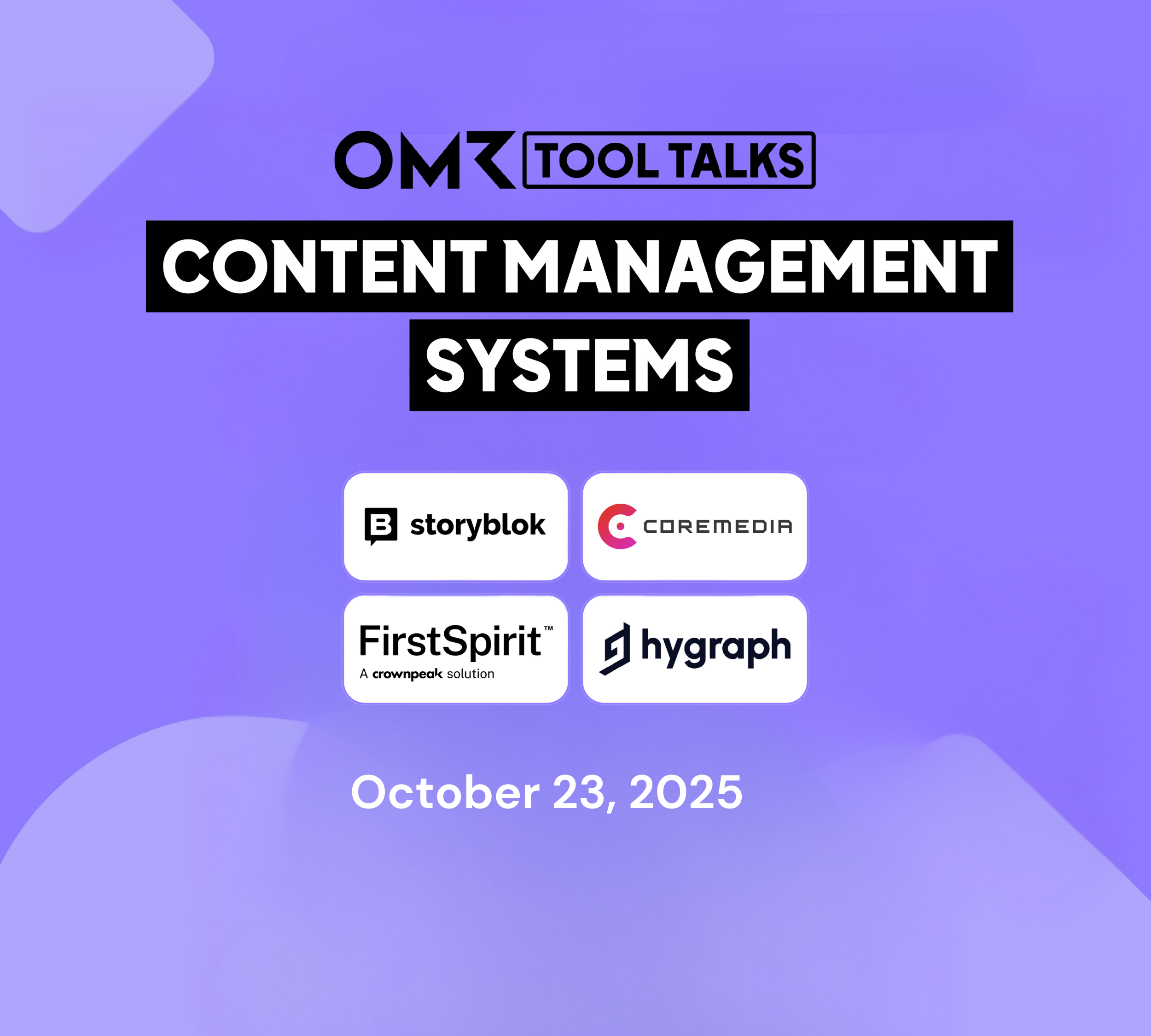 2025-10 OMR Tool Talk - Event Details Banner