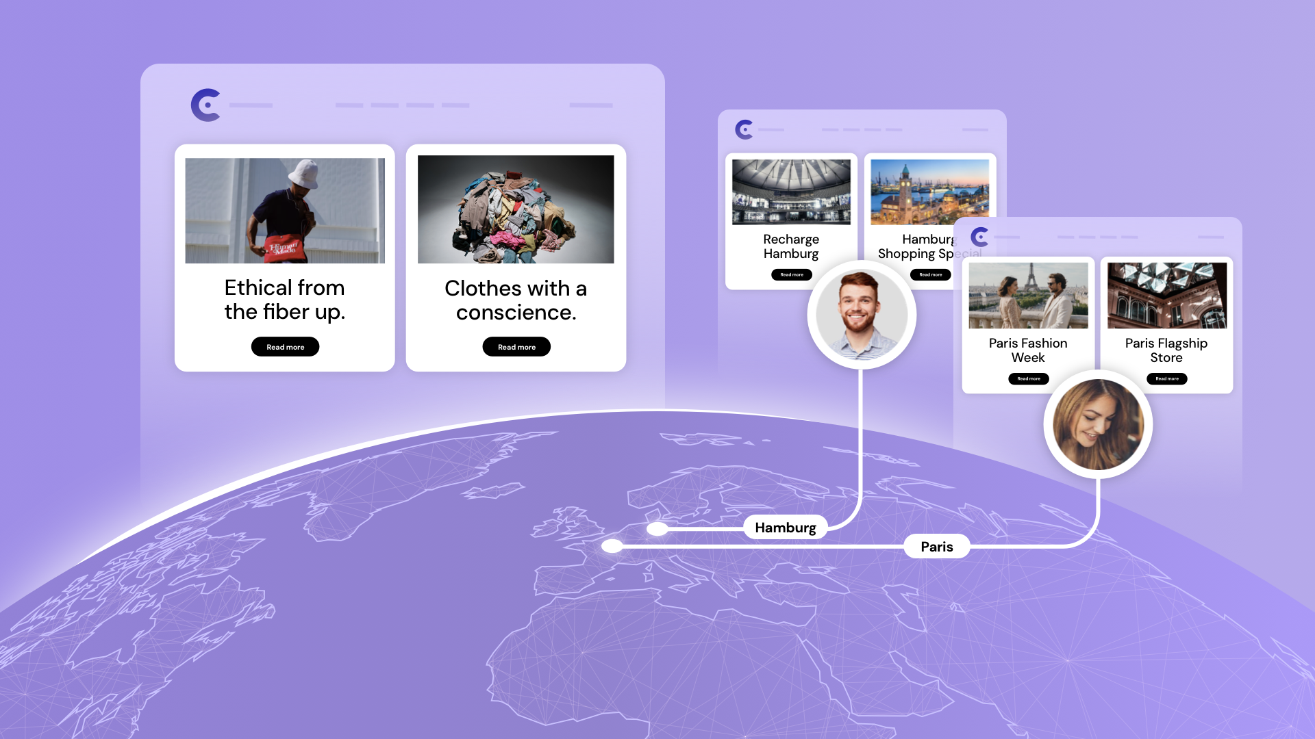 Location based personalization with a default page 2