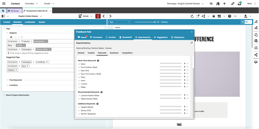 Searchmetrics screenshot