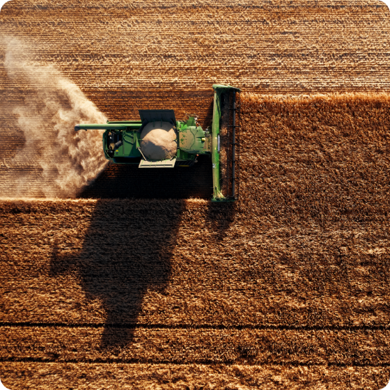 JOHN DEERE agricultural machine in the field