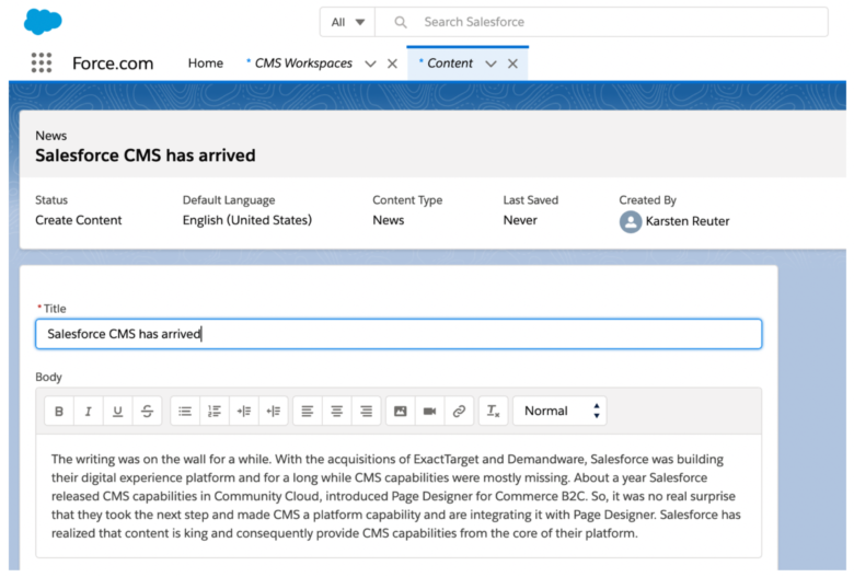 Salesforce Screenshot