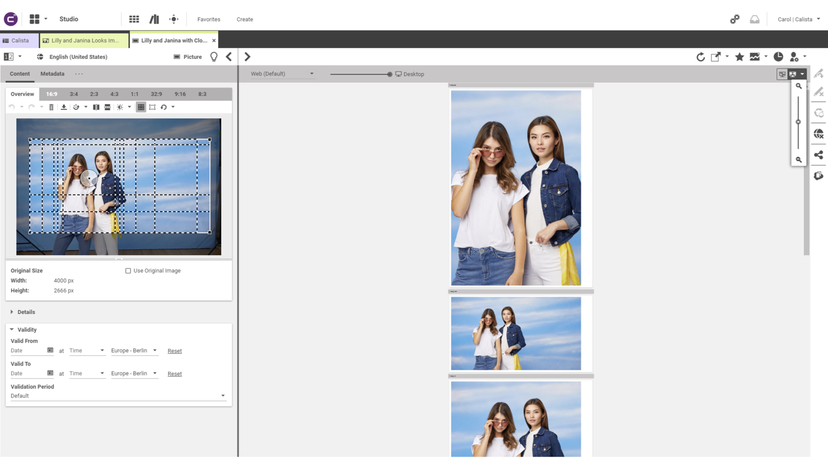 Automated Image Cropping in Studio