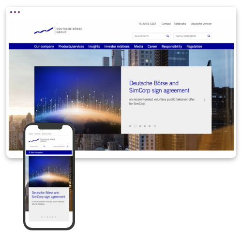 Deutsche Börse website